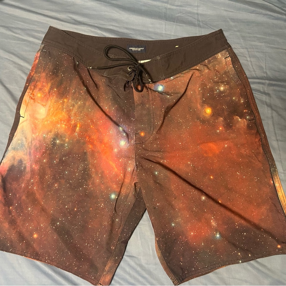 Men's American Eagle Galaxy Print Swim Shorts